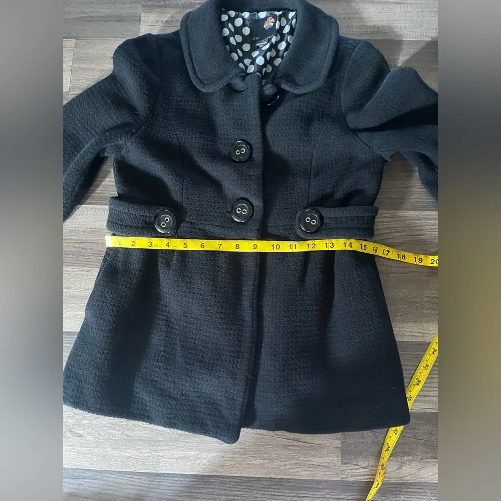 XX1 Forever 21 Black Pea Coat Size Small - Picture 9 of 16